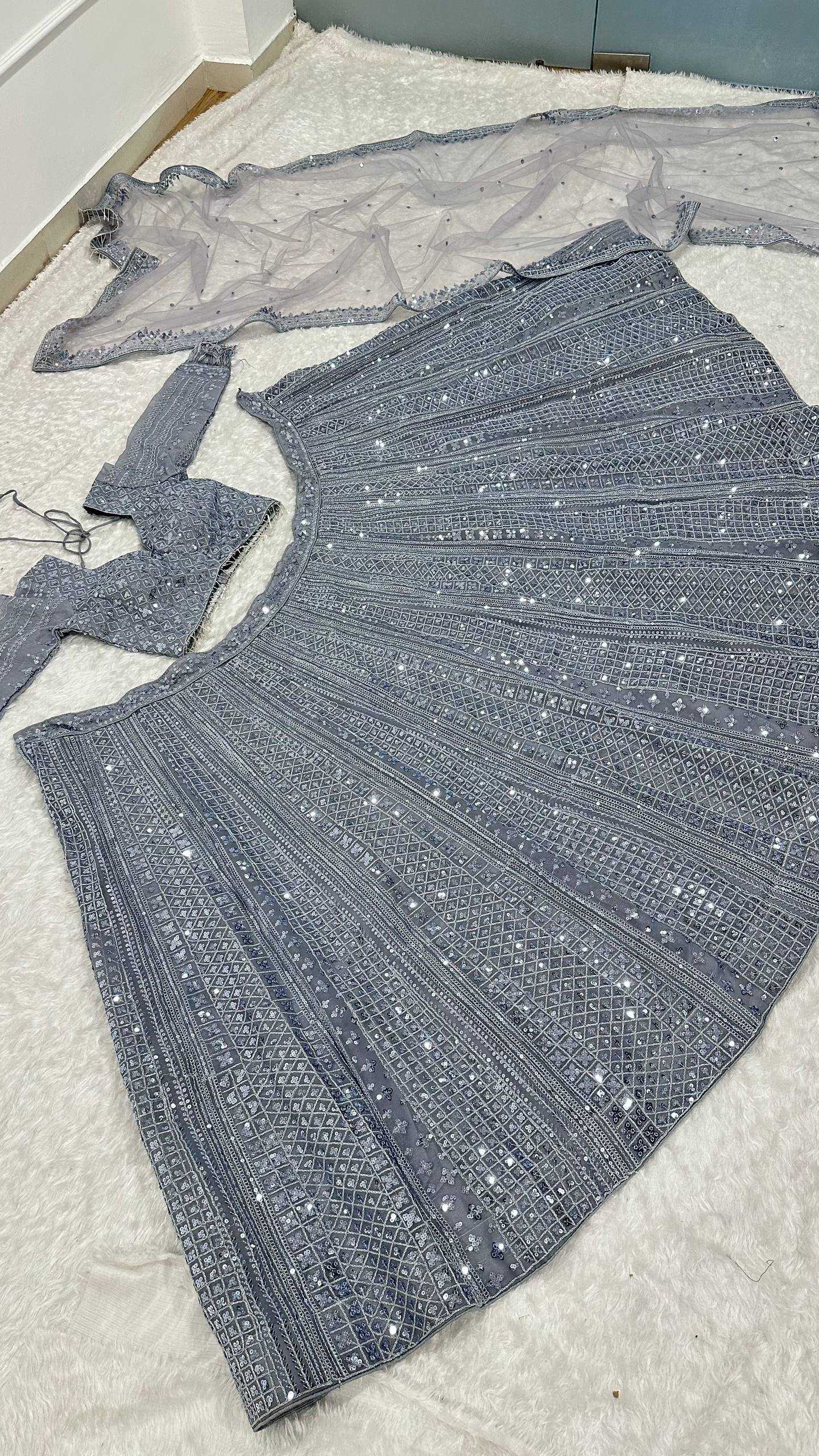 Ynf Shimmer silk RIN213 H86 Lehengas Wholesale Silk Lehenga Sequins Lehenga Manufacturer