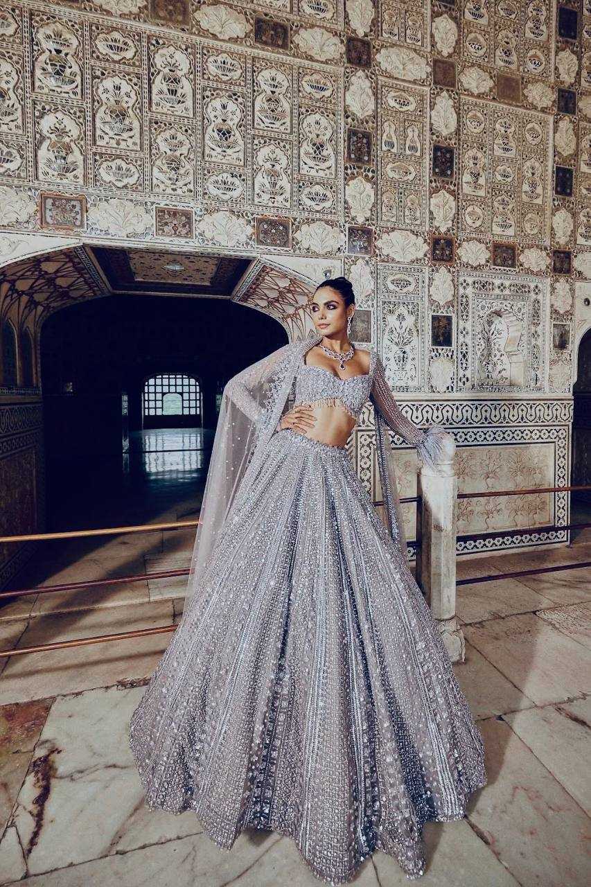 Ynf Shimmer silk RIN213 H86 Lehengas Wholesale Silk Lehenga Sequins Lehenga Manufacturer