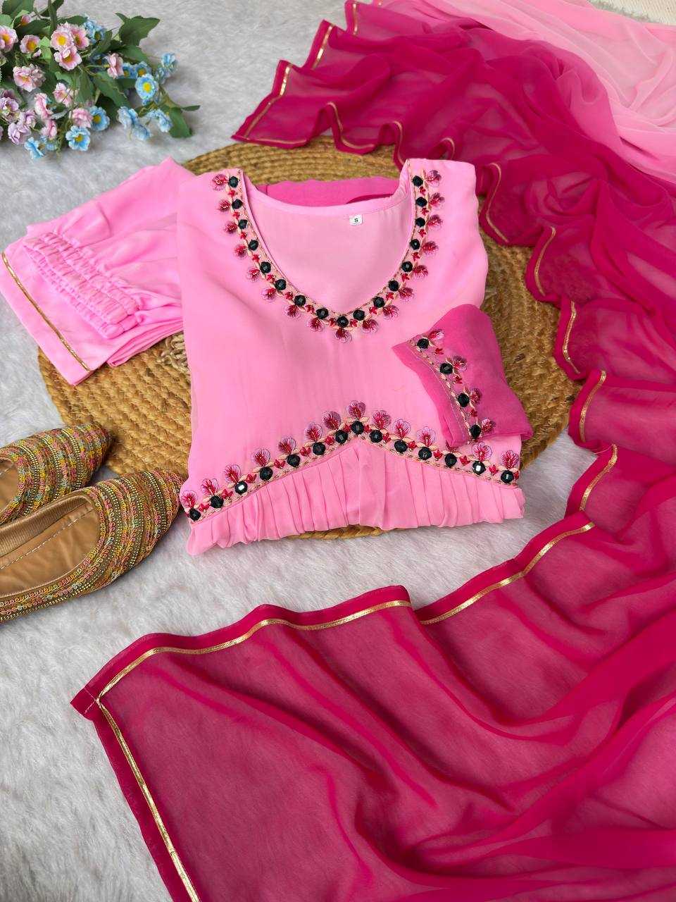 Ynf Silk Cotton Gowns Wholesale Embroidery Gowns Party Gowns Bollywood Style Gowns Manufacturer