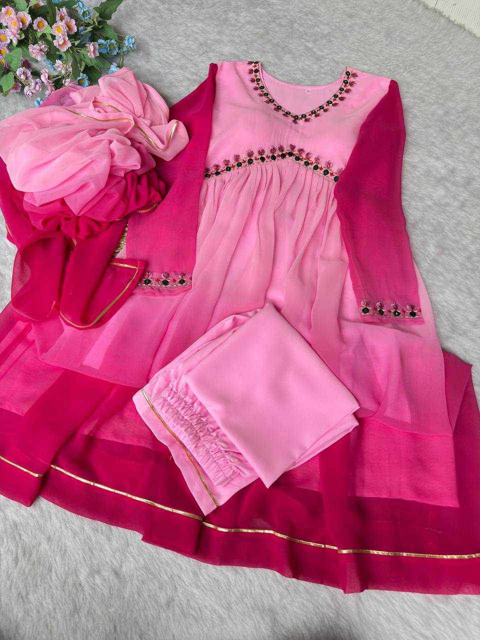 Ynf Silk Cotton Gowns Wholesale Embroidery Gowns Party Gowns Bollywood Style Gowns Manufacturer
