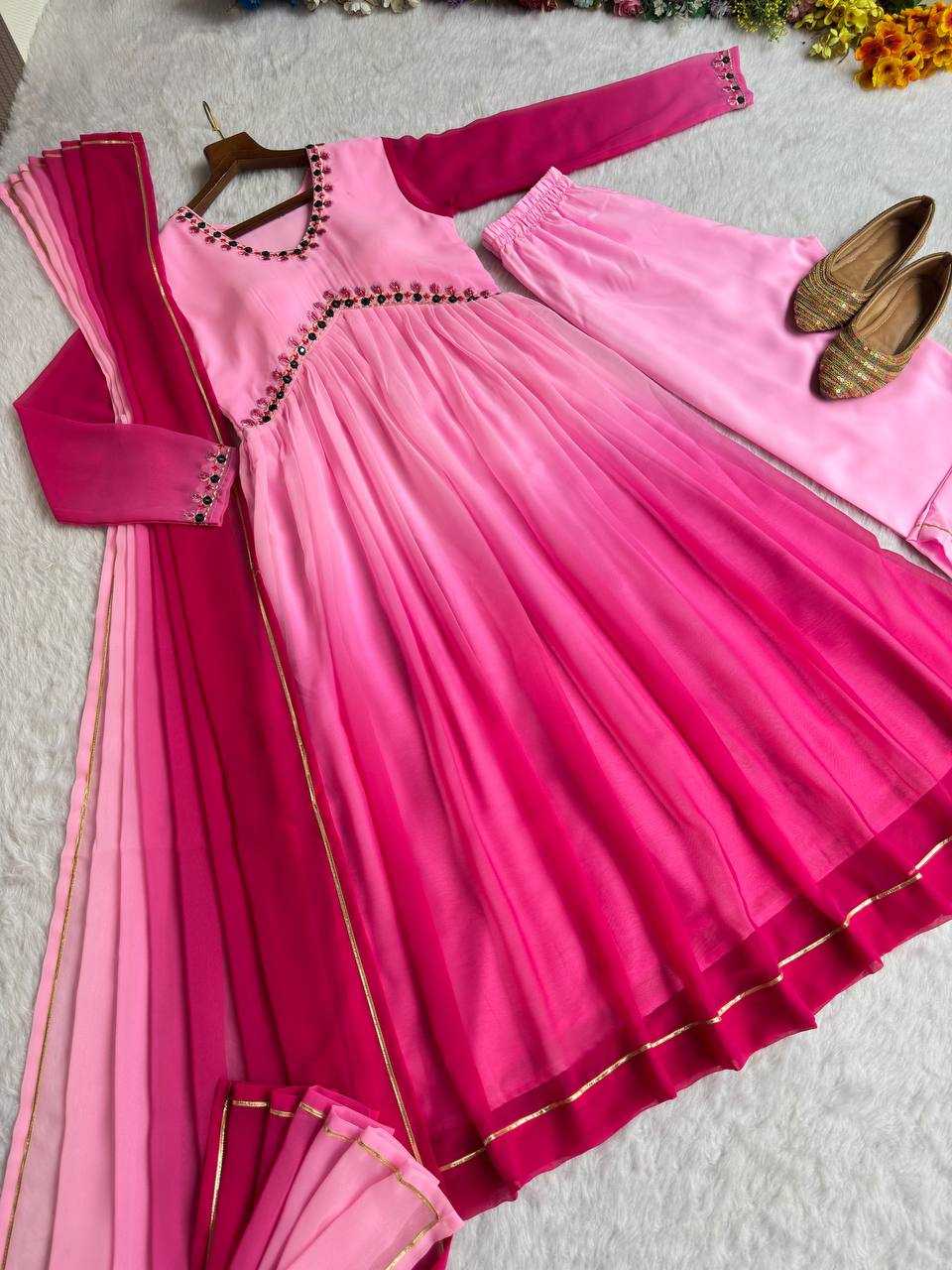Ynf Silk Cotton Gowns Wholesale Embroidery Gowns Party Gowns Bollywood Style Gowns Manufacturer