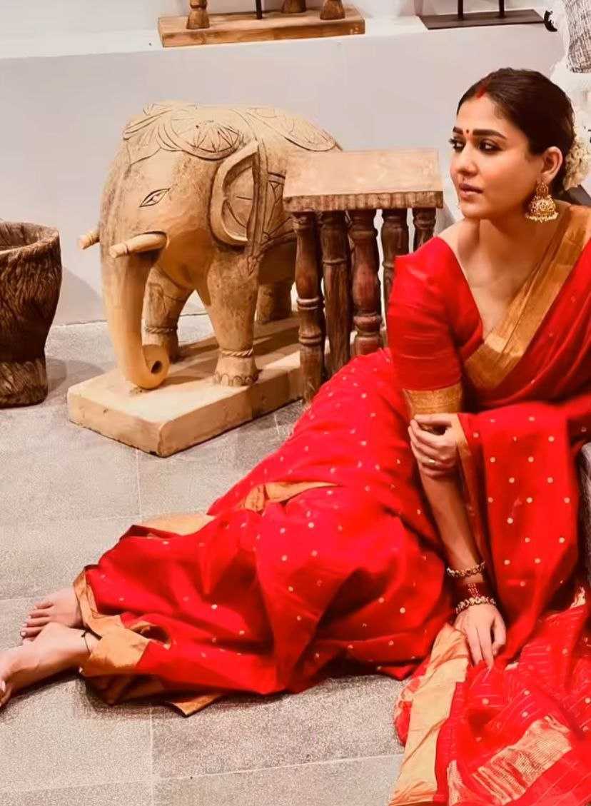 Ynf Silk Cotton KESH525 NAYANTHARA SPECIAL RED Silk Sarees Bollywood Collections Wholesale Cotton Silk Sarees Nayanthara Manufacturer