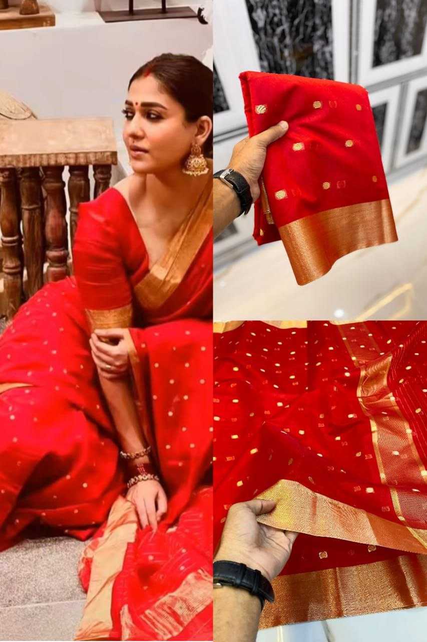Ynf Silk Cotton KESH525 NAYANTHARA SPECIAL RED Silk Sarees Bollywood Collections Wholesale Cotton Silk Sarees Nayanthara Manufacturer