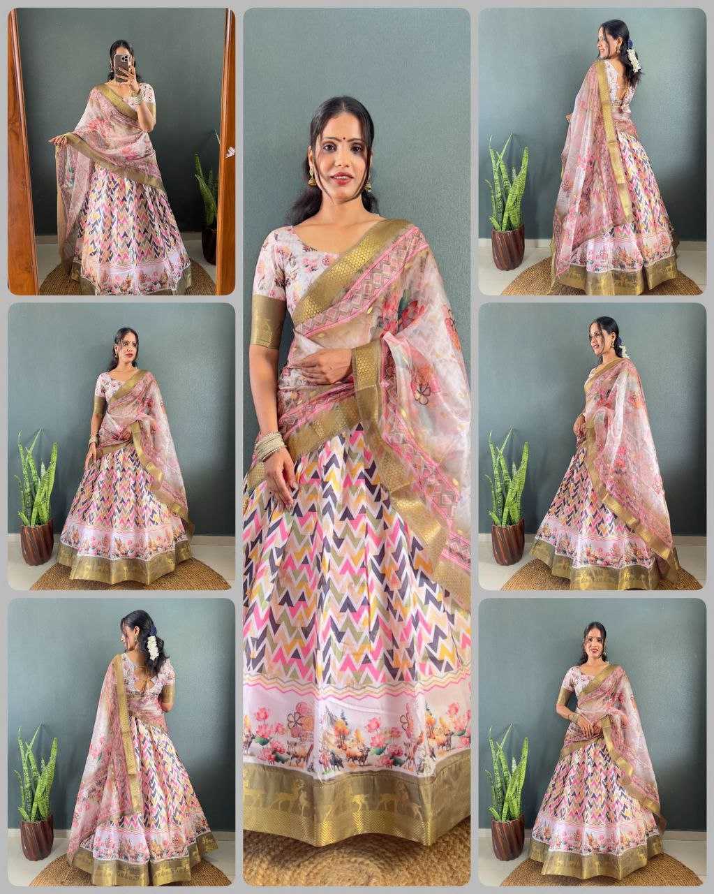 Ynf Silk Cotton KESH554 BRAMOS Lehengas Wholesale Silk Lehenga Printed Lehenga Manufacturer