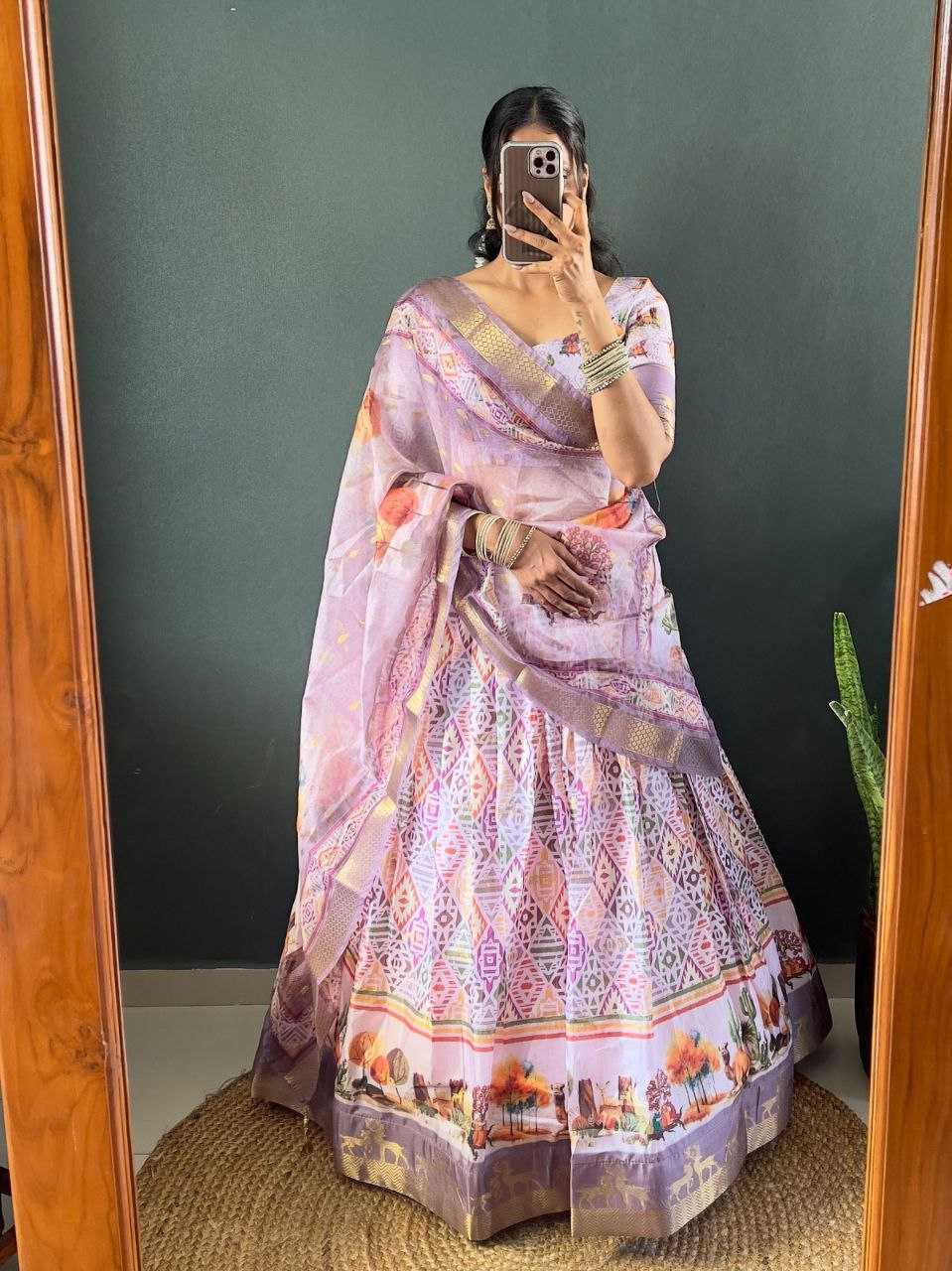 Ynf Silk Cotton KESH554 BRAMOS Lehengas Wholesale Silk Lehenga Printed Lehenga Manufacturer