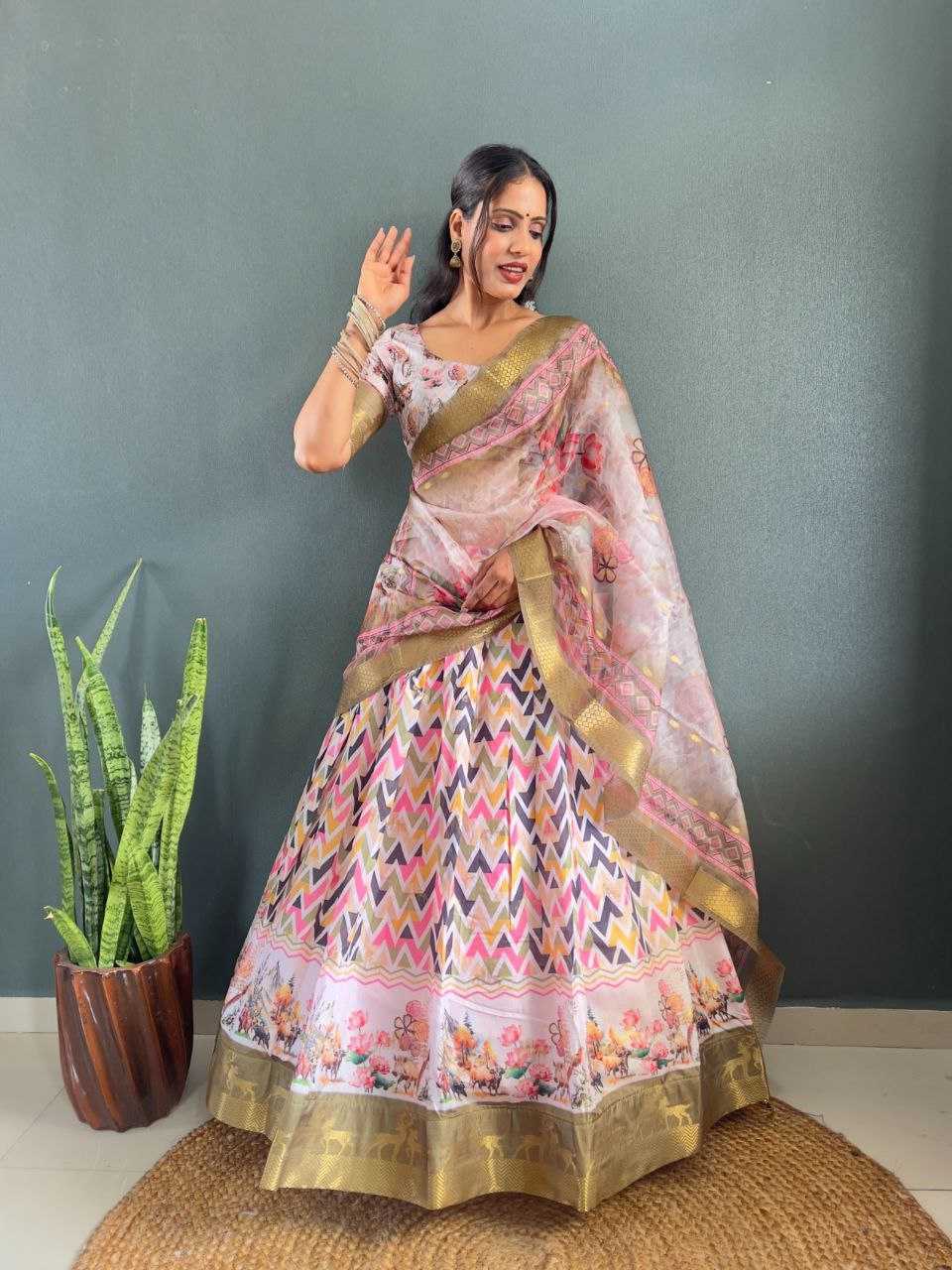 Ynf Silk Cotton KESH554 BRAMOS Lehengas Wholesale Silk Lehenga Printed Lehenga Manufacturer