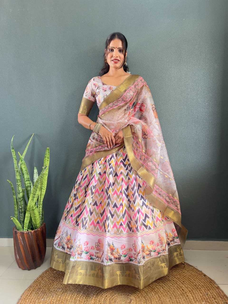 Ynf Silk Cotton KESH554 BRAMOS Lehengas Wholesale Silk Lehenga Printed Lehenga Manufacturer