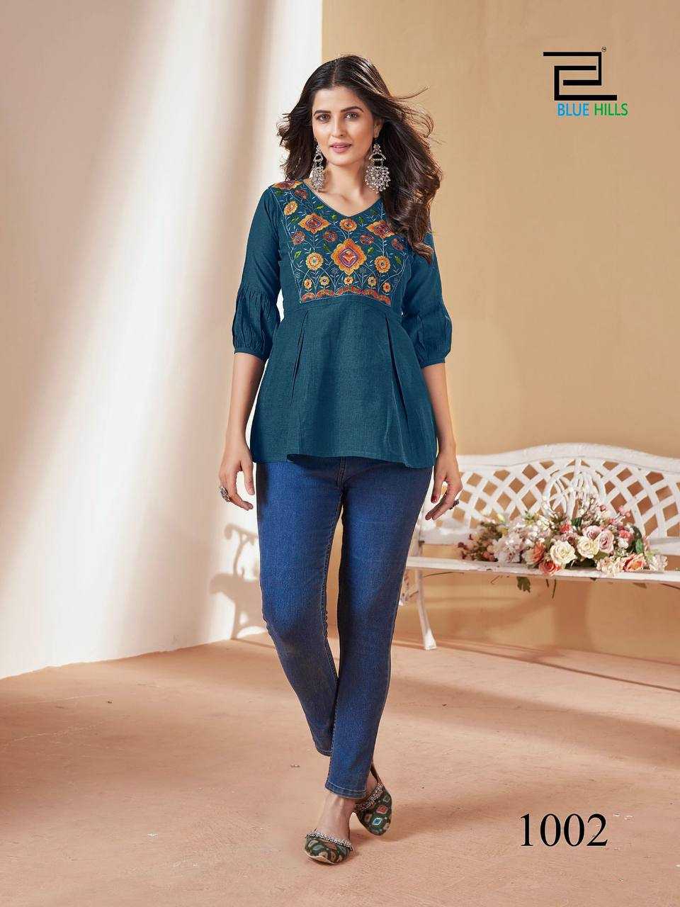 Ynf Silk Cotton RIN125 Charmi Western Wears Wholesale Tops Manufacturer