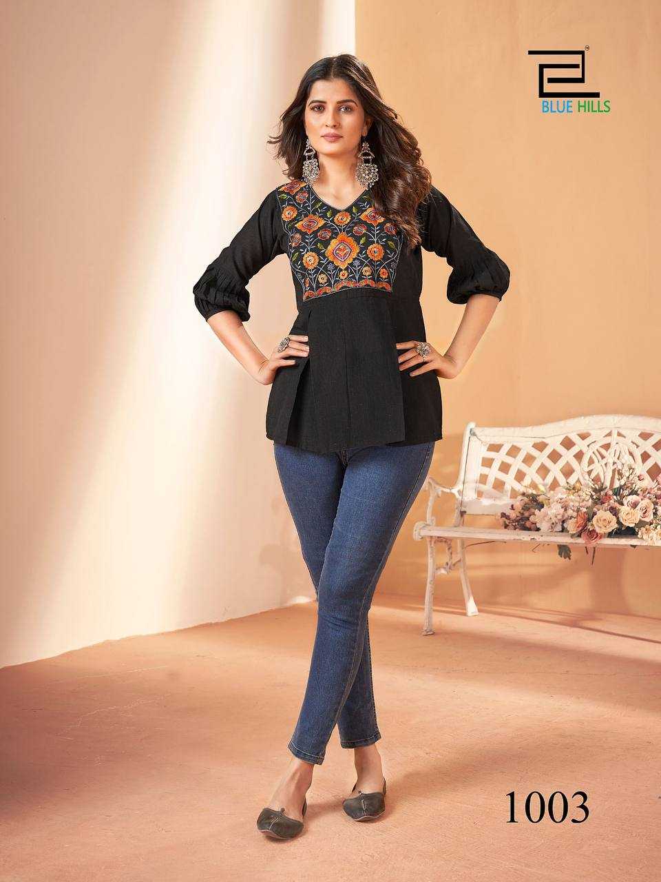Ynf Silk Cotton RIN125 Charmi Western Wears Wholesale Tops Manufacturer