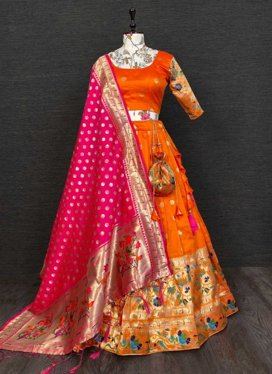 Ynf Silk KESH134 2015 Lehengas Festive Collections Wholesale Silk Lehenga Paithani Lehenga Navratri Chaniya Choli Manufacturer