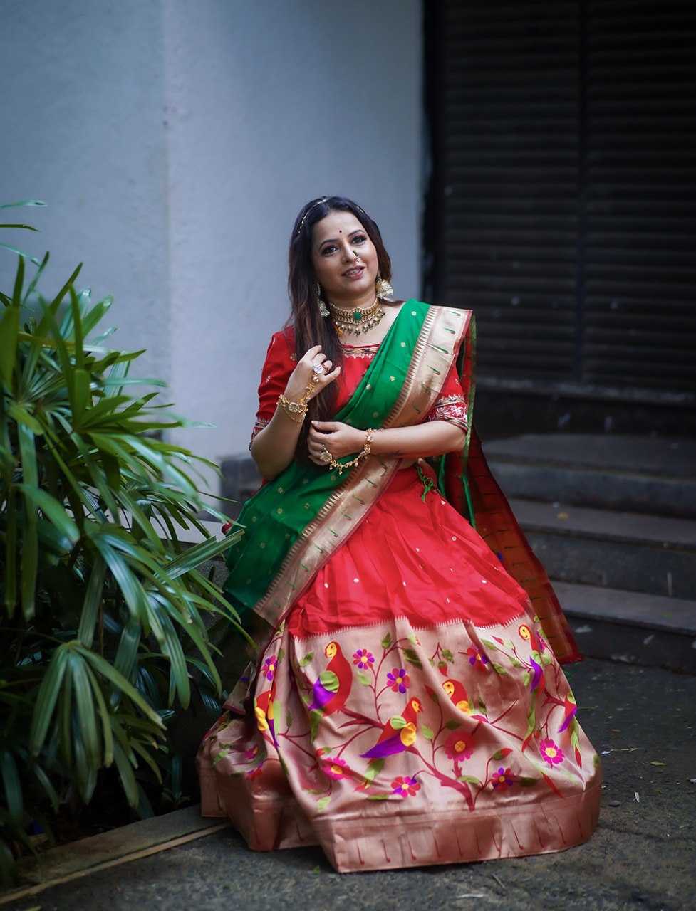 Ynf Silk KESH134 2035 Lehengas Wholesale Silk Lehenga Paithani Lehenga Red Lehenga Manufacturer