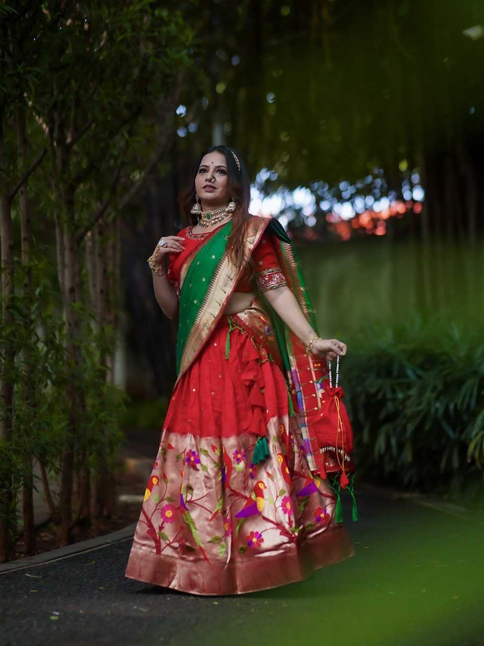 Ynf Silk KESH134 2035 Lehengas Wholesale Silk Lehenga Paithani Lehenga Red Lehenga Manufacturer