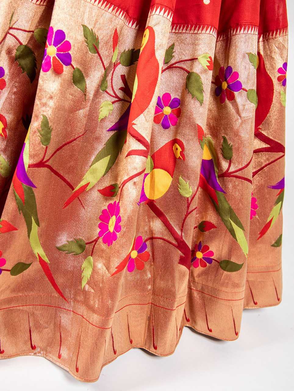 Ynf Silk KESH134 2035 Lehengas Wholesale Silk Lehenga Paithani Lehenga Red Lehenga Manufacturer