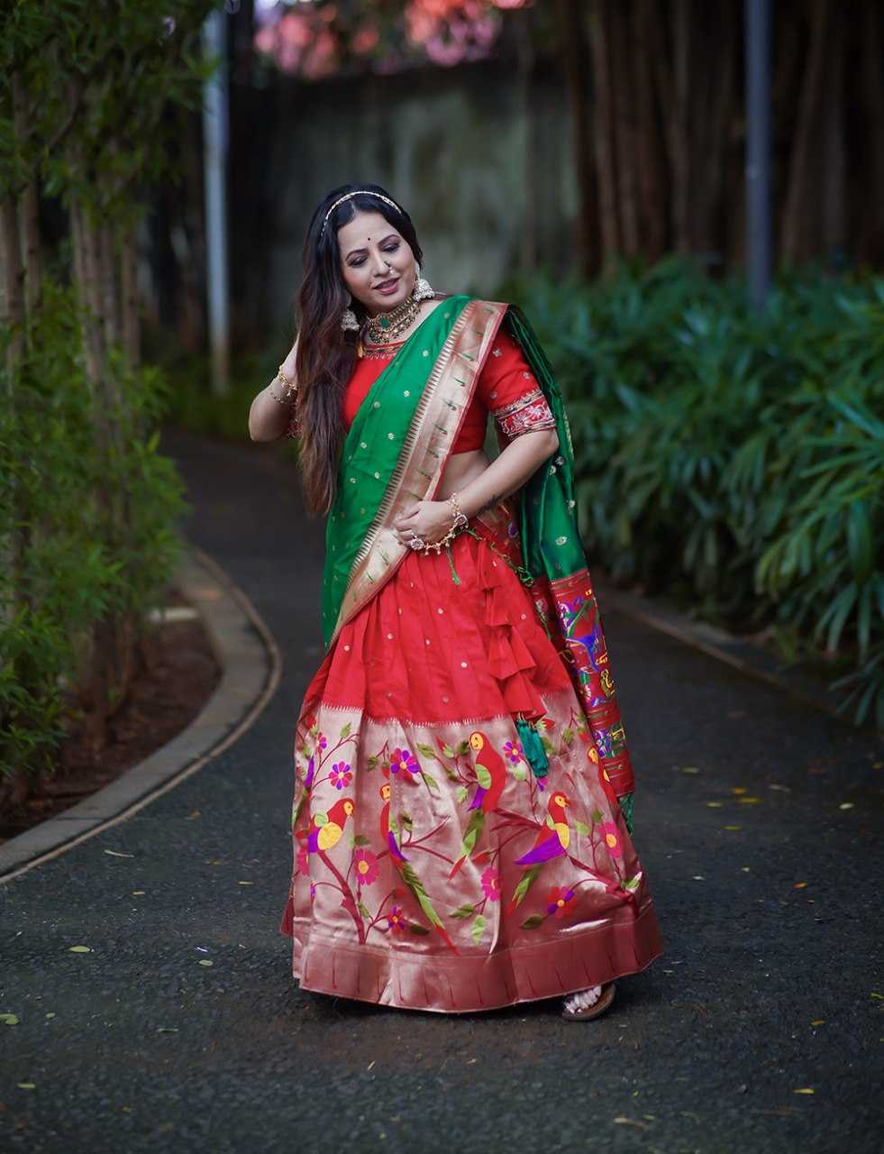 Ynf Silk KESH134 2035 Lehengas Wholesale Silk Lehenga Paithani Lehenga Red Lehenga Manufacturer