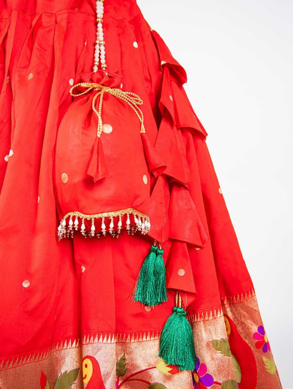Ynf Silk KESH134 2035 Lehengas Wholesale Silk Lehenga Paithani Lehenga Red Lehenga Manufacturer