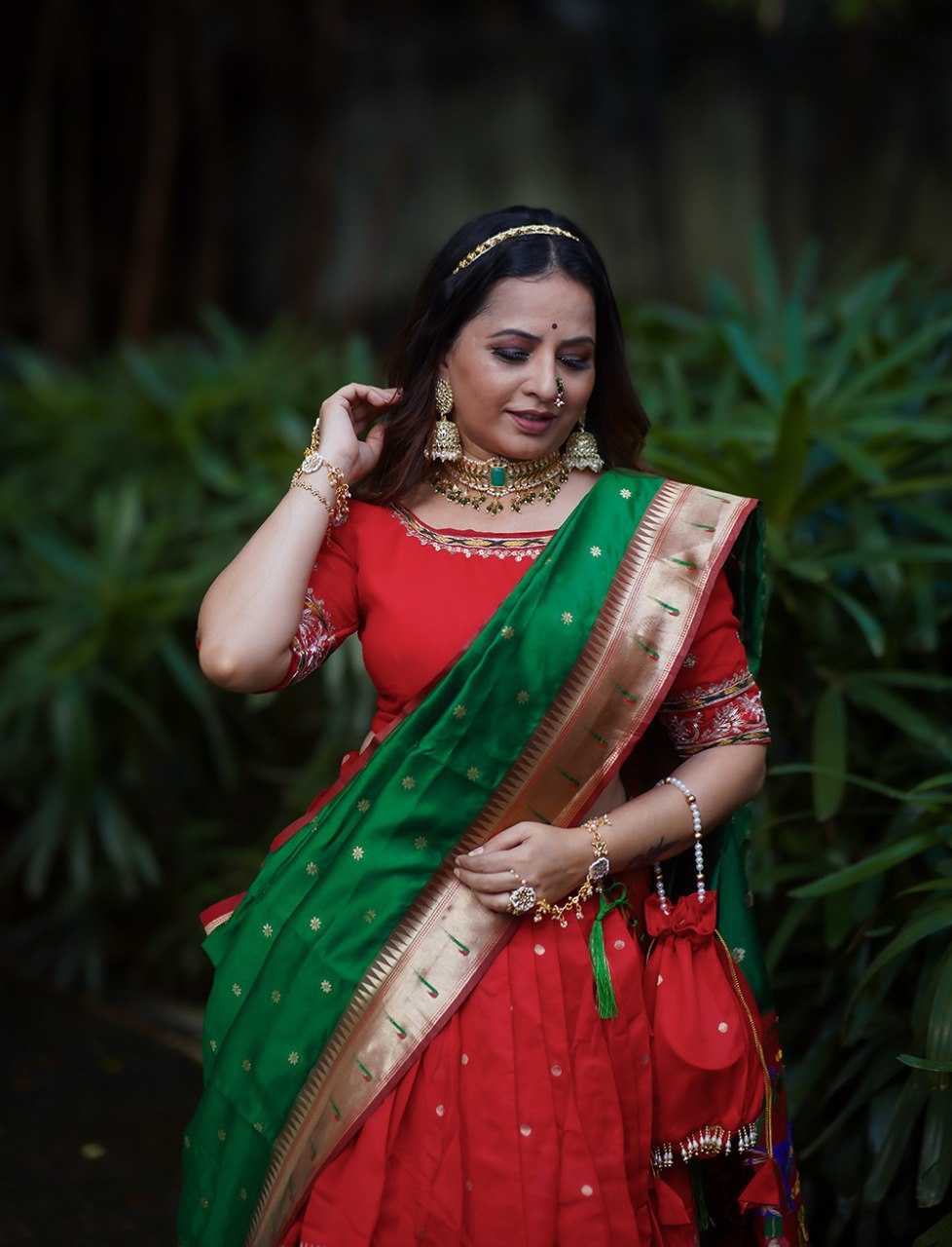 Ynf Silk KESH134 2035 Lehengas Wholesale Silk Lehenga Paithani Lehenga Red Lehenga Manufacturer