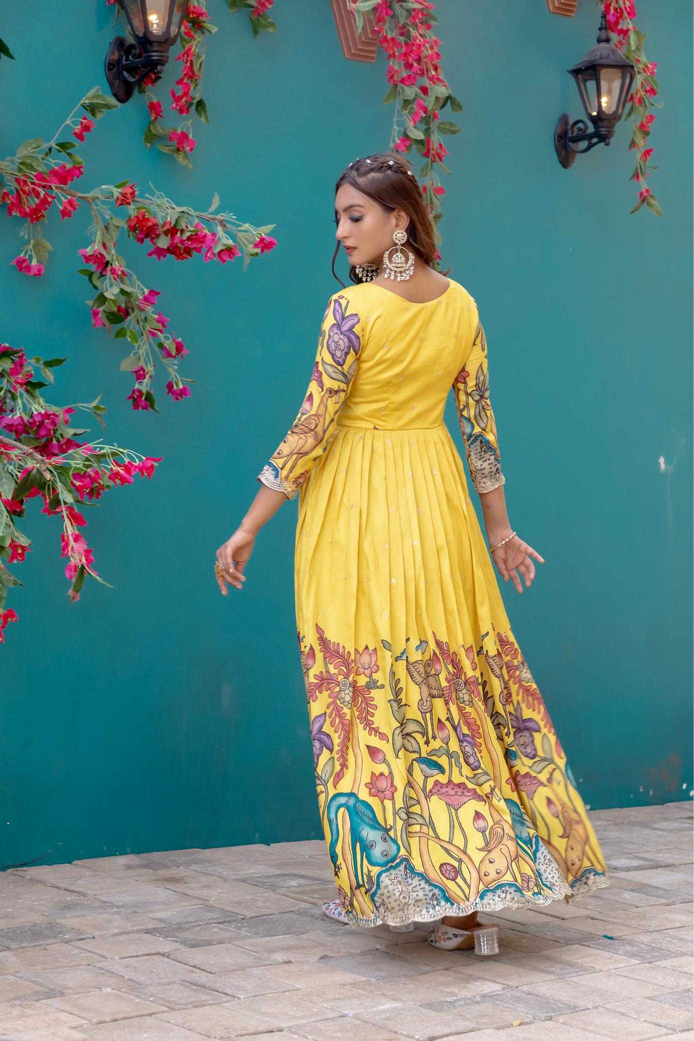 Ynf Silk KESH249 200002 Gowns Festive Collections Plus Size Collections Wholesale Embroidery Gowns Silk Gowns Onam Collections Manufacturer