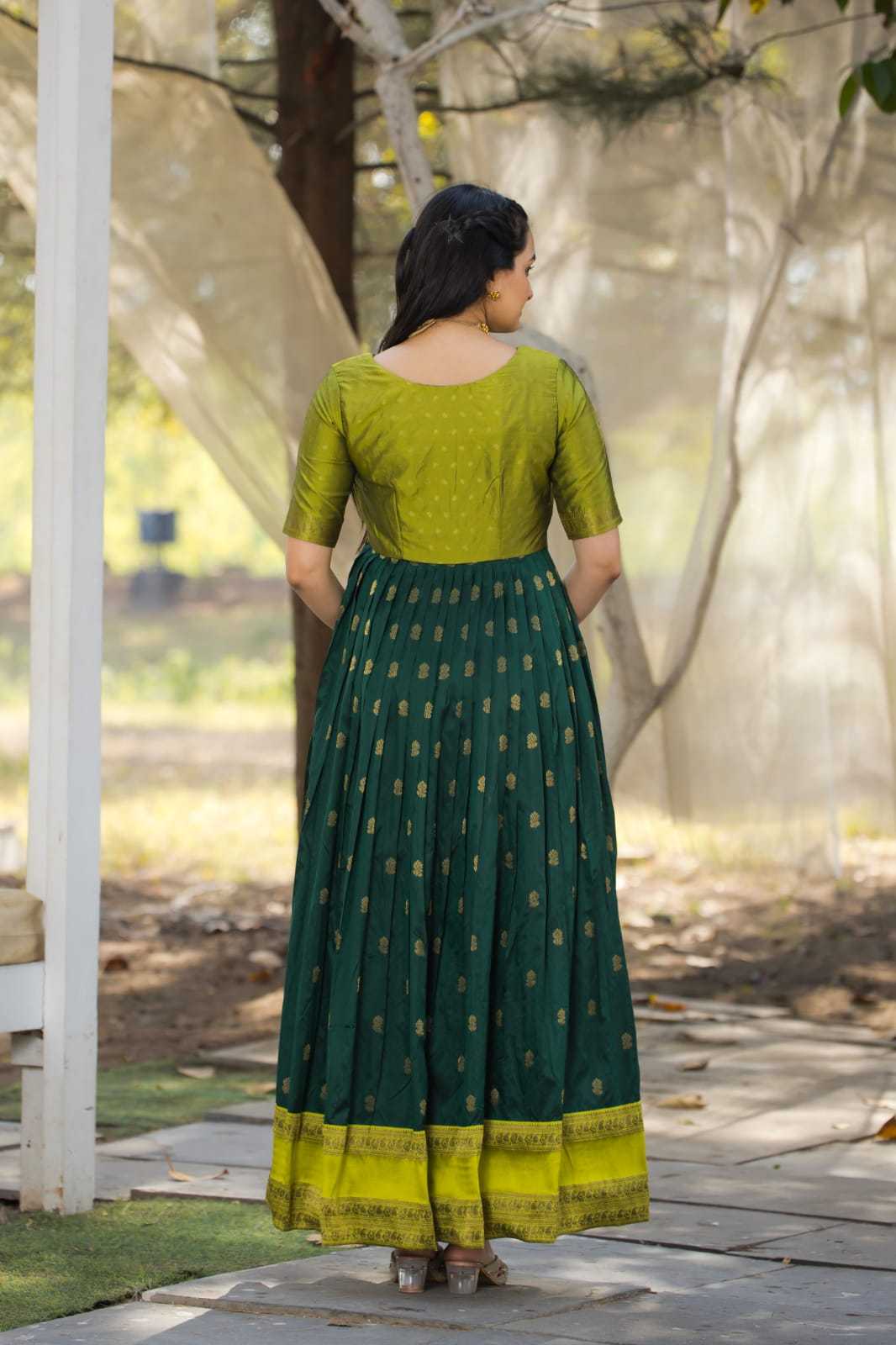 Ynf Silk KESH249 203035 Gowns Wholesale Party Gowns Designer Gowns Silk Gowns Manufacturer