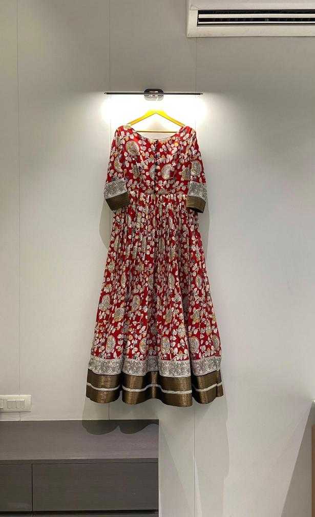 Ynf Silk KESH249 55 Gowns Plus Size Collections Wholesale Printed Gowns Designer Gowns Silk Gowns Manufacturer
