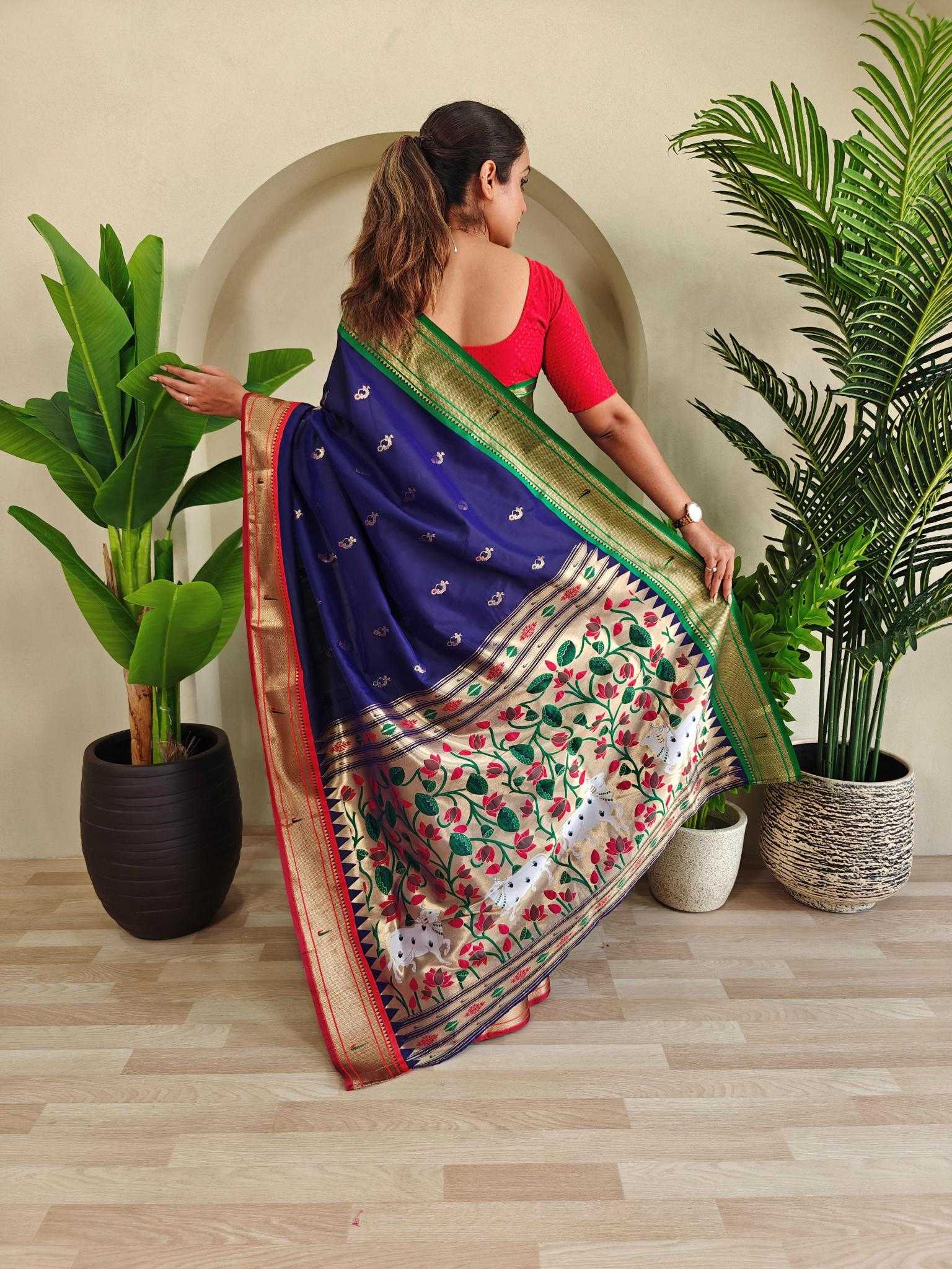 Ynf Silk KESH249 Aabha Silk Sarees Wholesale Paithani Sarees Brocade Sarees Designer Silk Sarees Manufacturer