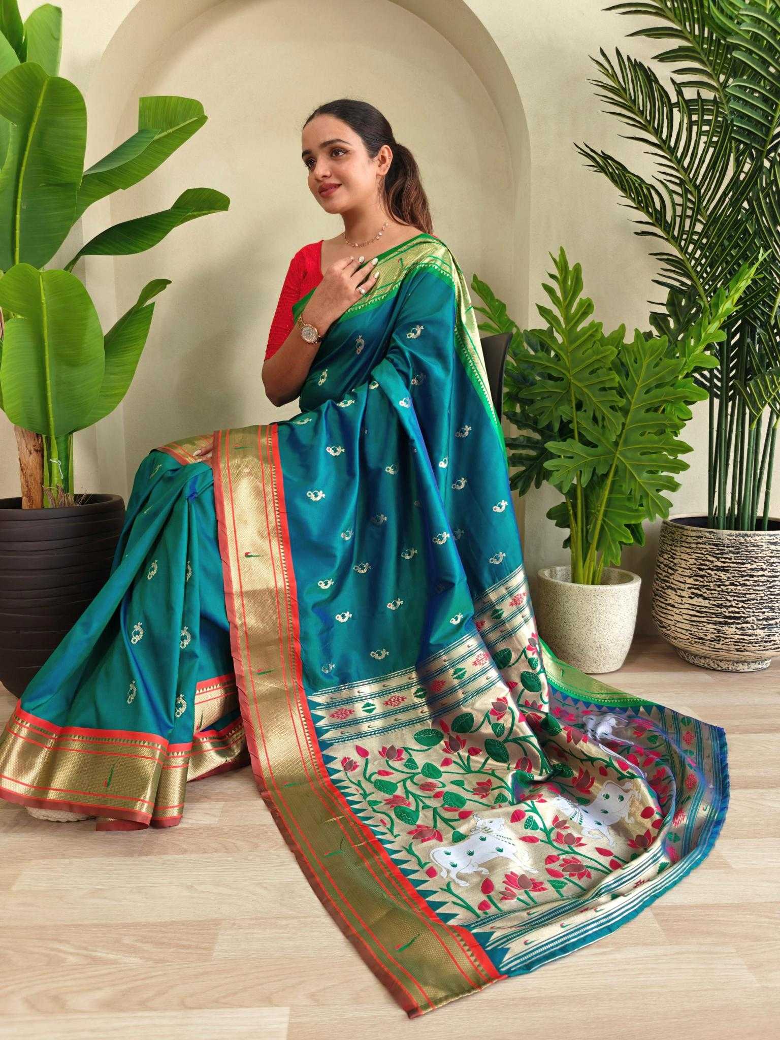 Ynf Silk KESH249 Aabha Silk Sarees Wholesale Paithani Sarees Brocade Sarees Designer Silk Sarees Manufacturer