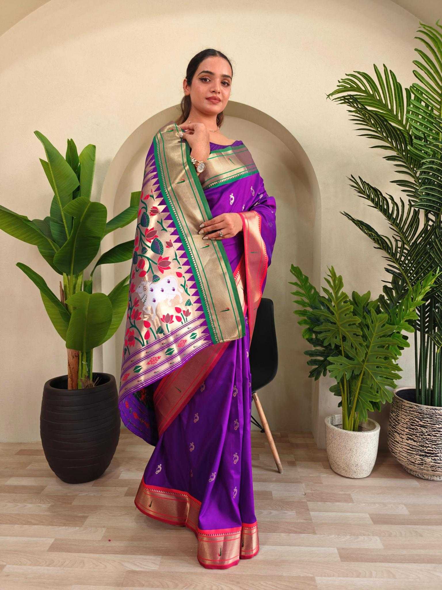 Ynf Silk KESH249 Aabha Silk Sarees Wholesale Paithani Sarees Brocade Sarees Designer Silk Sarees Manufacturer