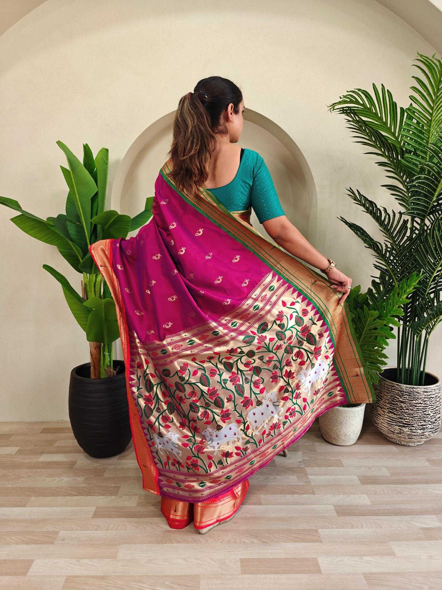 Ynf Silk KESH249 Aabha Silk Sarees Wholesale Paithani Sarees Brocade Sarees Designer Silk Sarees Manufacturer