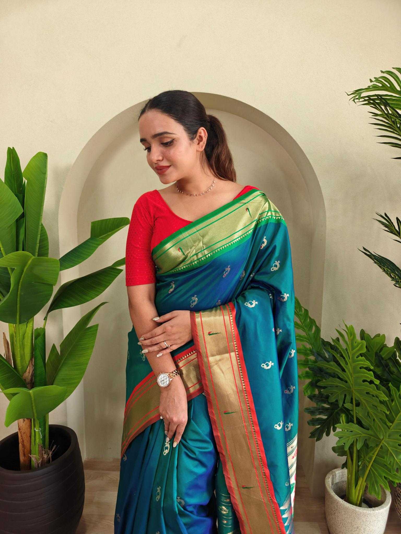 Ynf Silk KESH249 Aabha Silk Sarees Wholesale Paithani Sarees Brocade Sarees Designer Silk Sarees Manufacturer