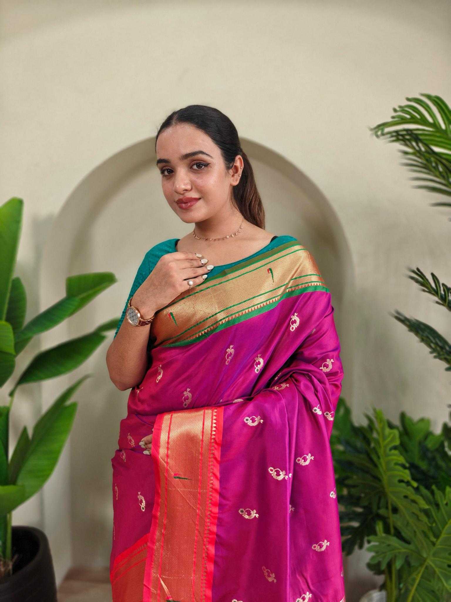 Ynf Silk KESH249 Aabha Silk Sarees Wholesale Paithani Sarees Brocade Sarees Designer Silk Sarees Manufacturer