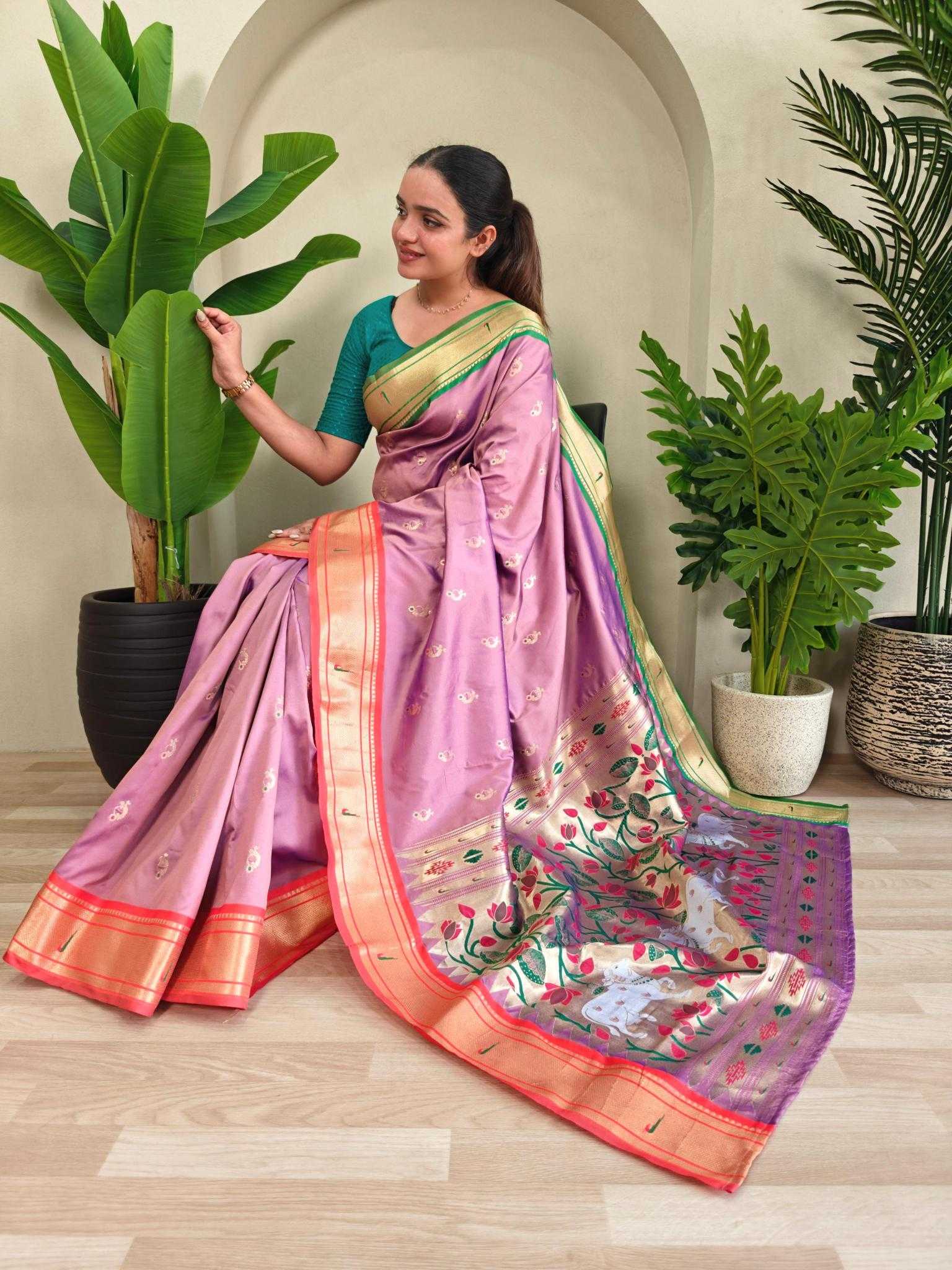 Ynf Silk KESH249 Aabha Silk Sarees Wholesale Paithani Sarees Brocade Sarees Designer Silk Sarees Manufacturer