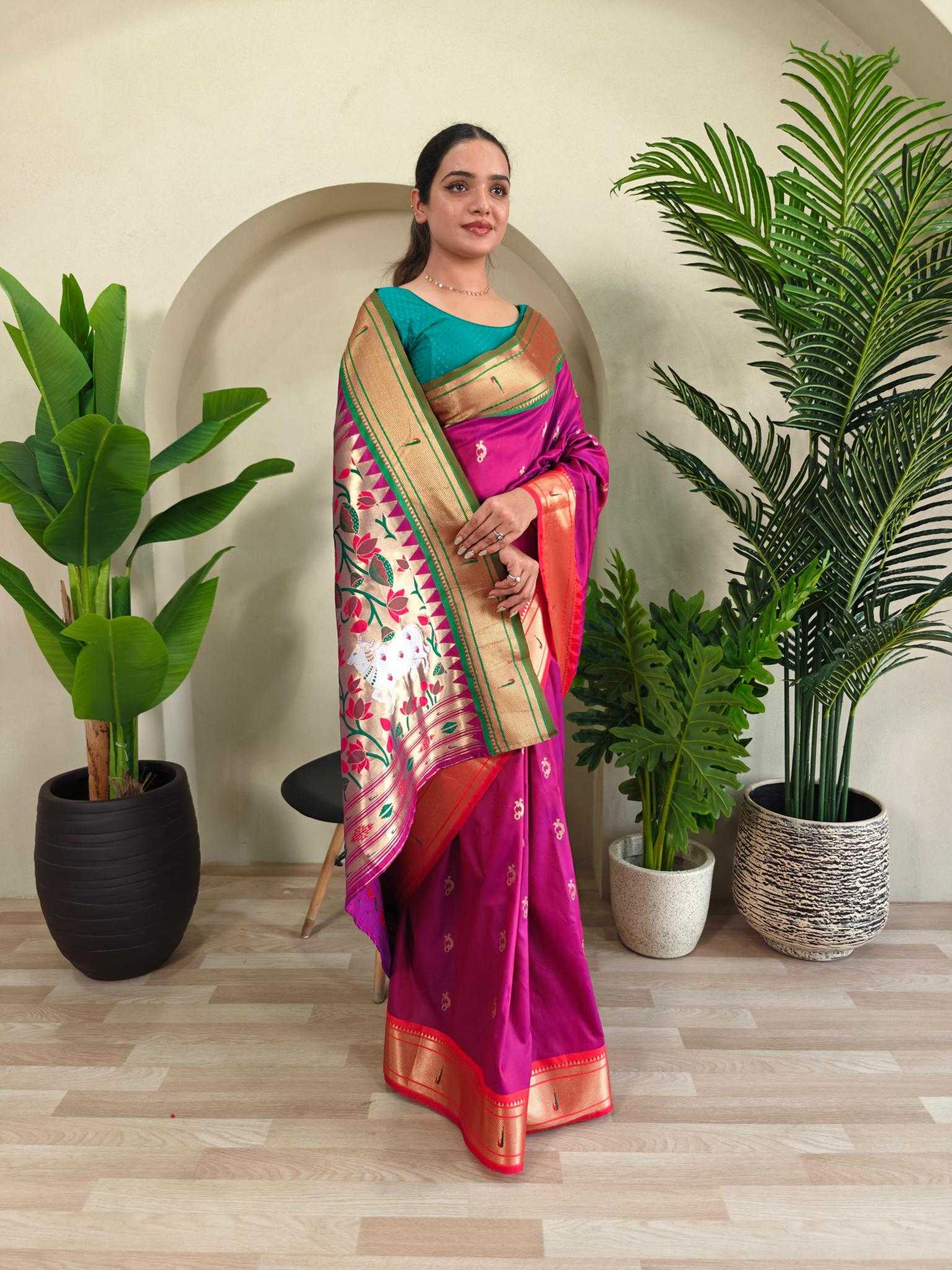 Ynf Silk KESH249 Aabha Silk Sarees Wholesale Paithani Sarees Brocade Sarees Designer Silk Sarees Manufacturer