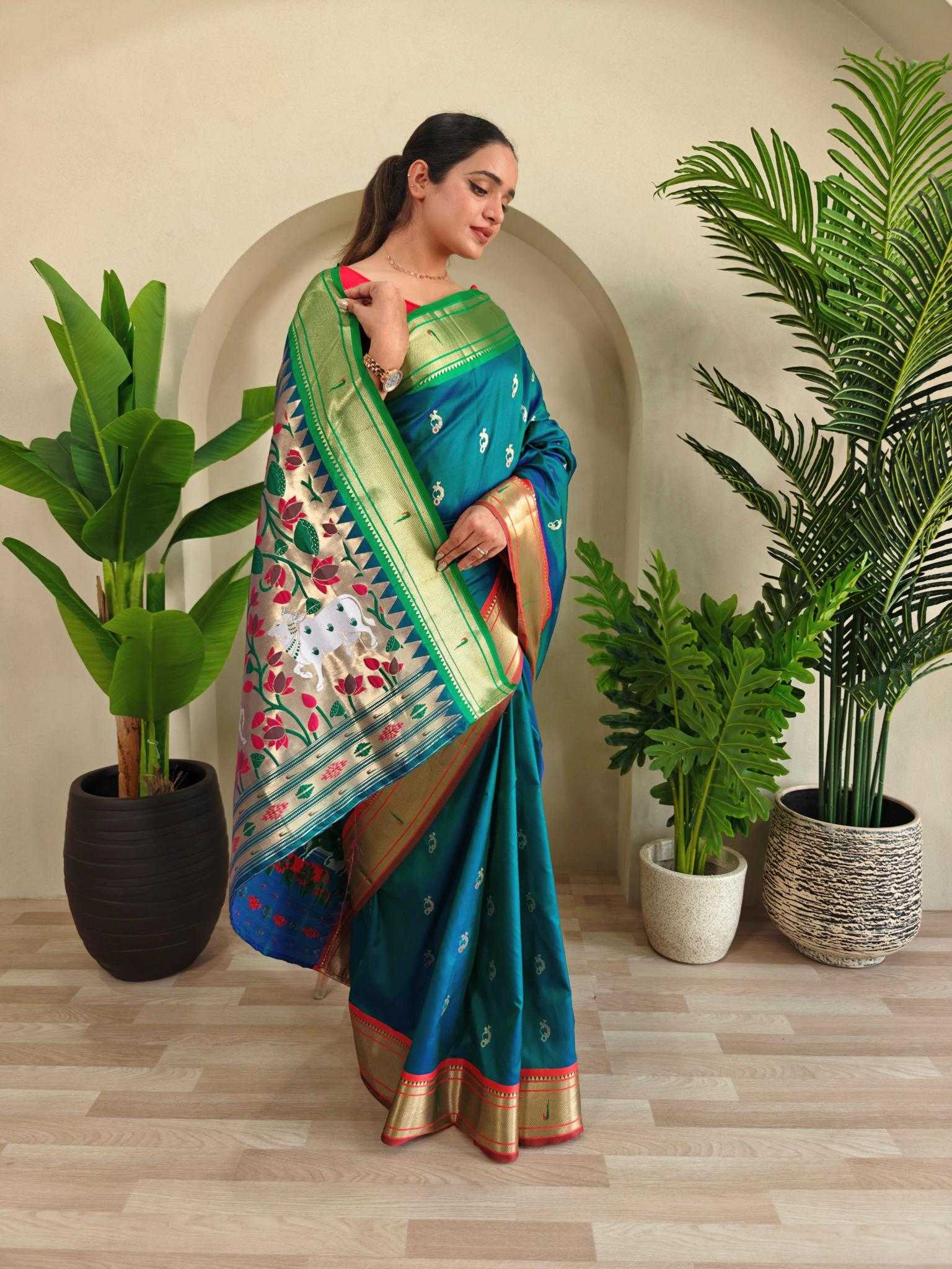 Ynf Silk KESH249 Aabha Silk Sarees Wholesale Paithani Sarees Brocade Sarees Designer Silk Sarees Manufacturer