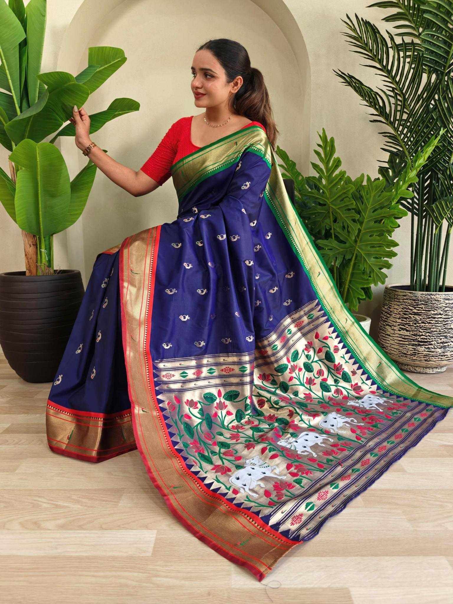 Ynf Silk KESH249 Aabha Silk Sarees Wholesale Paithani Sarees Brocade Sarees Designer Silk Sarees Manufacturer
