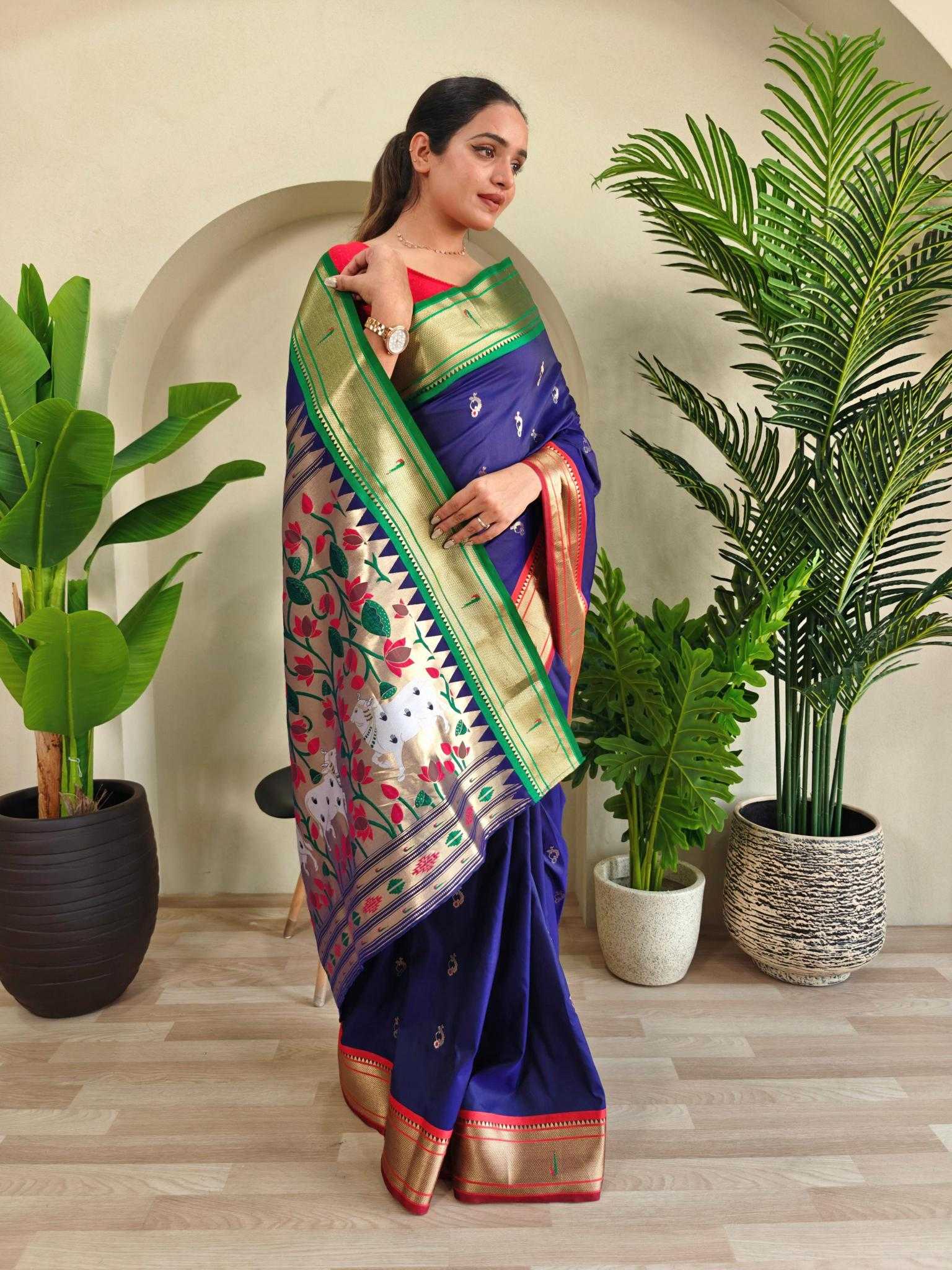 Ynf Silk KESH249 Aabha Silk Sarees Wholesale Paithani Sarees Brocade Sarees Designer Silk Sarees Manufacturer