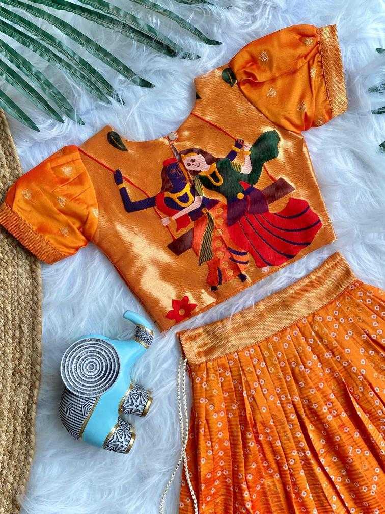 Ynf Silk KESH249 K Bandhej Kids Wear Wholesale Kids Lehenga Kids Lehenga Choli Baby Girl Lehenga Manufacturer