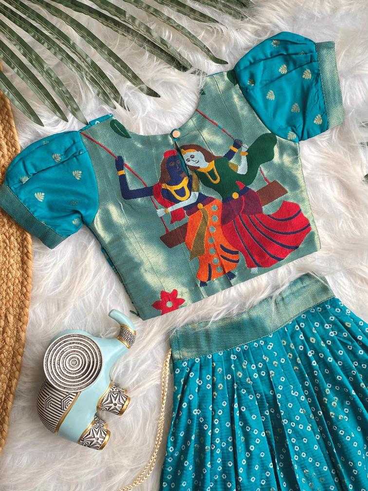 Ynf Silk KESH249 K Bandhej Kids Wear Wholesale Kids Lehenga Kids Lehenga Choli Baby Girl Lehenga Manufacturer