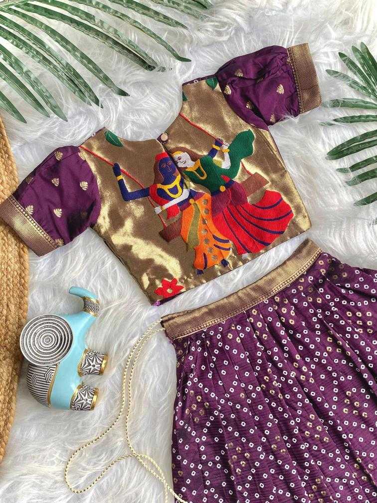 Ynf Silk KESH249 K Bandhej Kids Wear Wholesale Kids Lehenga Kids Lehenga Choli Baby Girl Lehenga Manufacturer