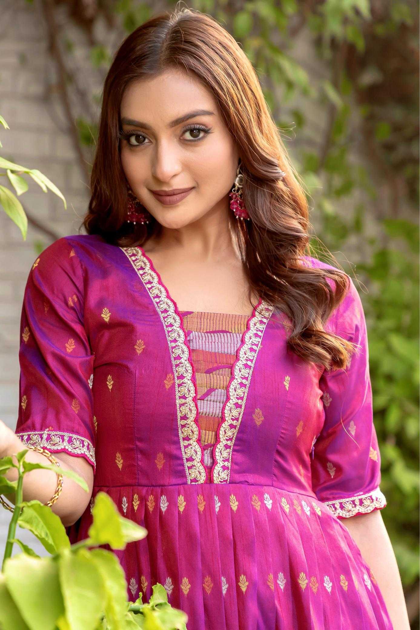 Ynf Silk KESH249 stunning Gowns Plus Size Collections Wholesale Embroidery Gowns Designer Gowns Silk Gowns Manufacturer