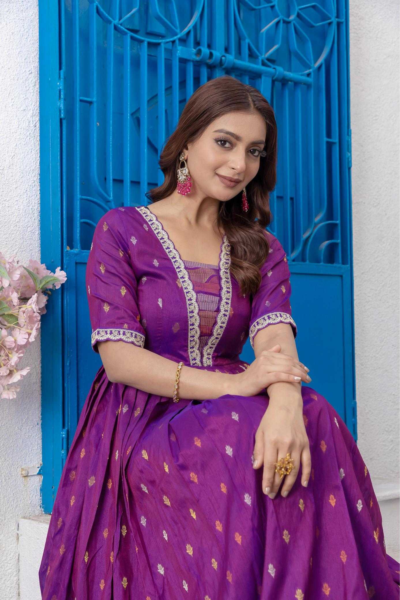 Ynf Silk KESH249 stunning Gowns Plus Size Collections Wholesale Embroidery Gowns Designer Gowns Silk Gowns Manufacturer