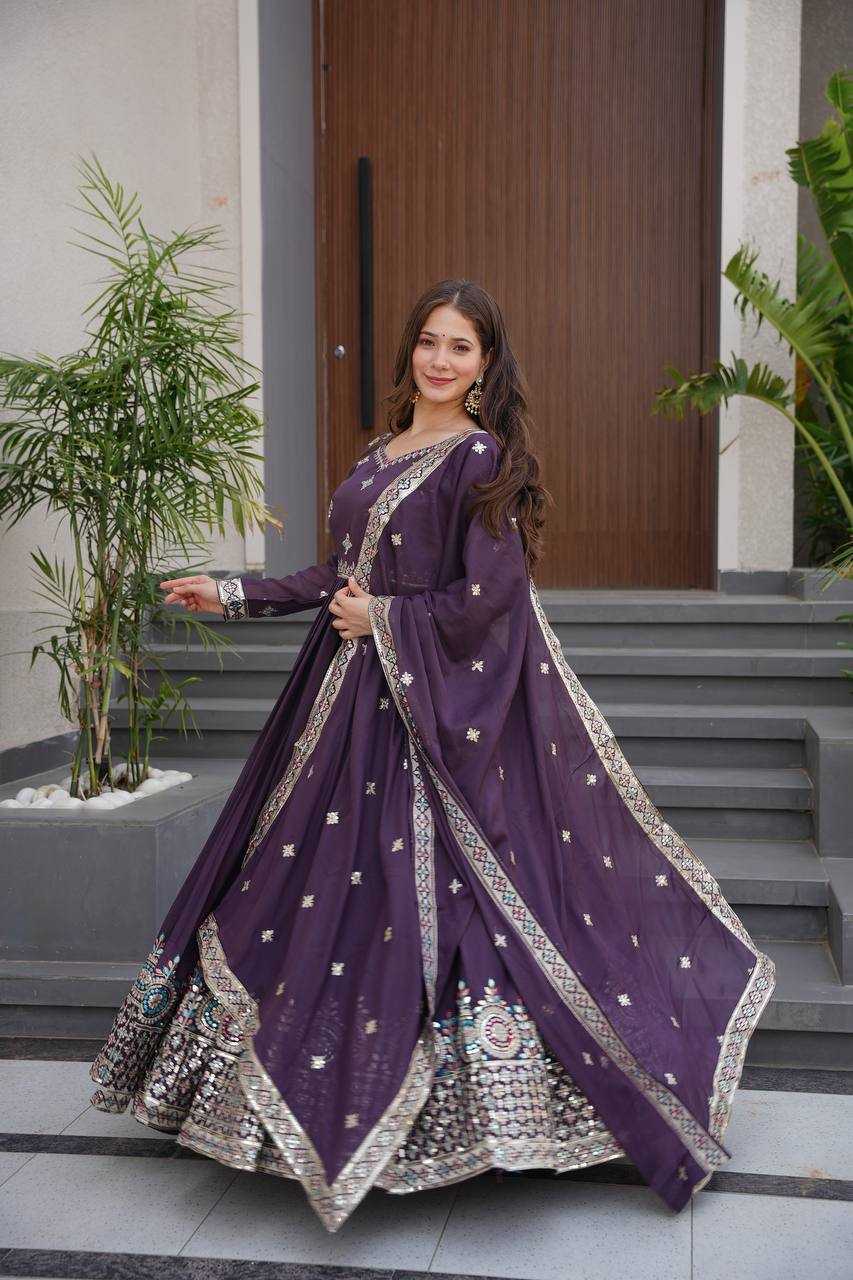 Ynf Silk KESH490 660 Gowns Wholesale Fancy Gowns Embroidery Gowns Silk Gowns Manufacturer