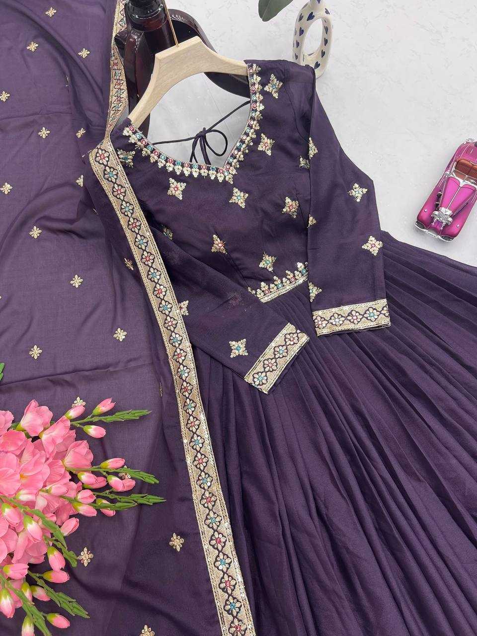 Ynf Silk KESH490 660 Gowns Wholesale Fancy Gowns Embroidery Gowns Silk Gowns Manufacturer