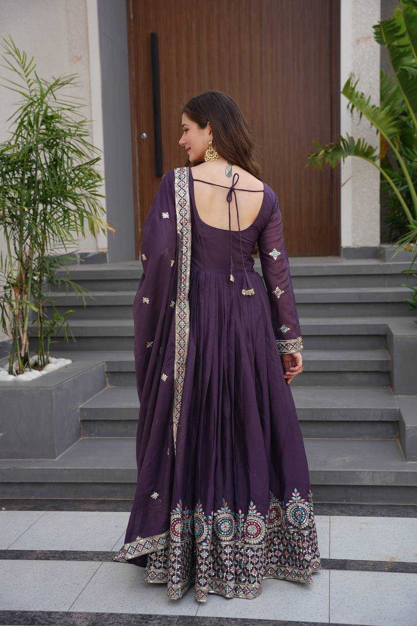 Ynf Silk KESH490 660 Gowns Wholesale Fancy Gowns Embroidery Gowns Silk Gowns Manufacturer