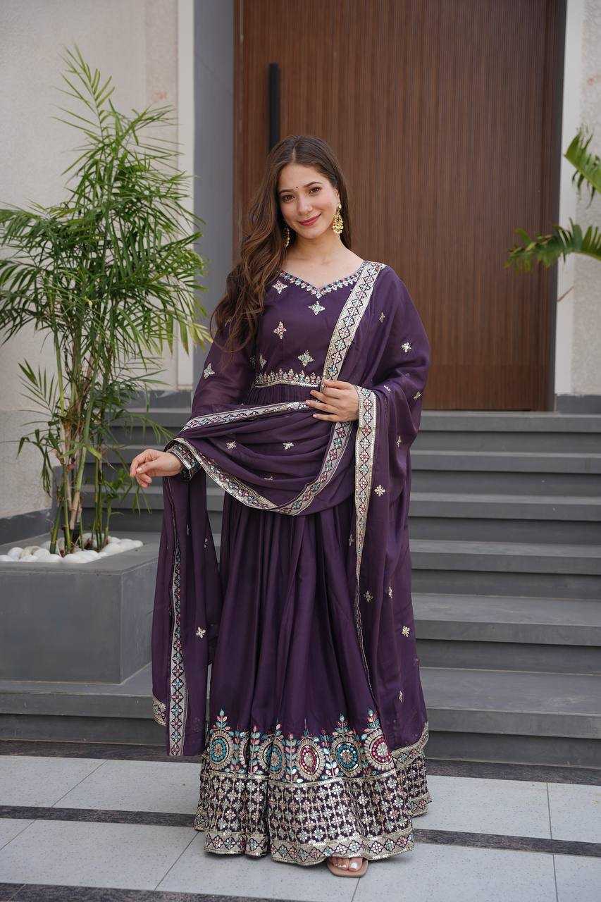 Ynf Silk KESH490 660 Gowns Wholesale Fancy Gowns Embroidery Gowns Silk Gowns Manufacturer
