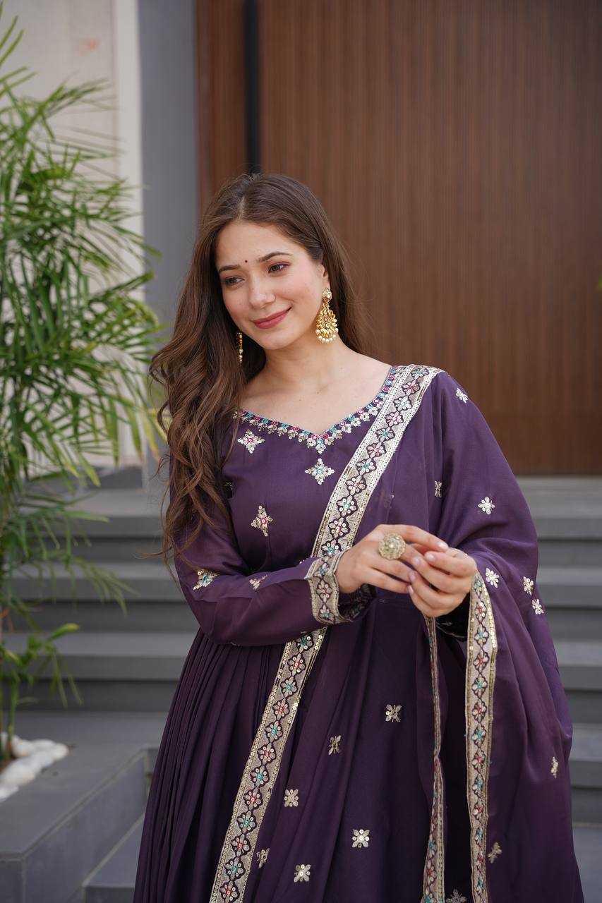 Ynf Silk KESH490 660 Gowns Wholesale Fancy Gowns Embroidery Gowns Silk Gowns Manufacturer