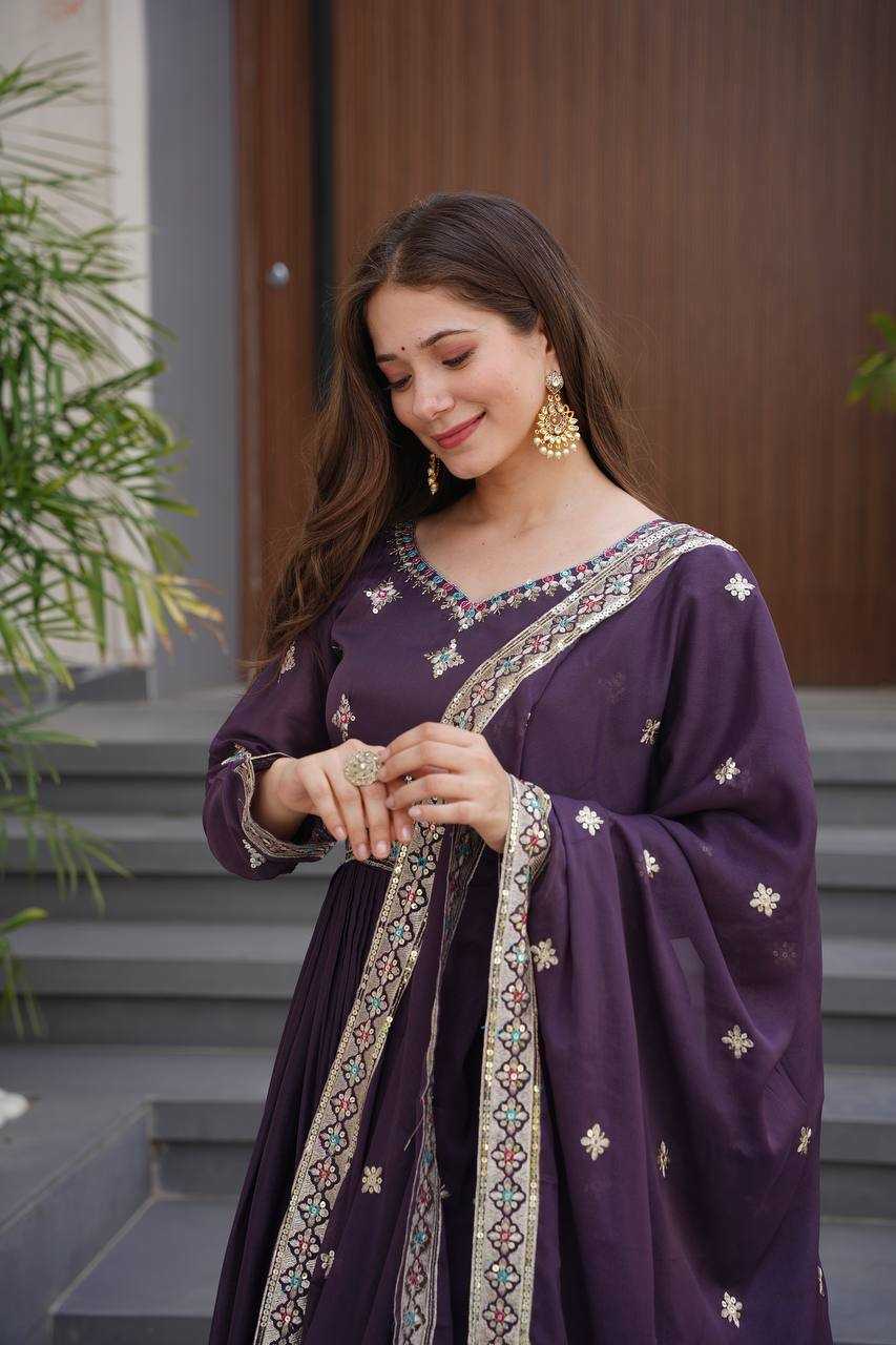 Ynf Silk KESH490 660 Gowns Wholesale Fancy Gowns Embroidery Gowns Silk Gowns Manufacturer