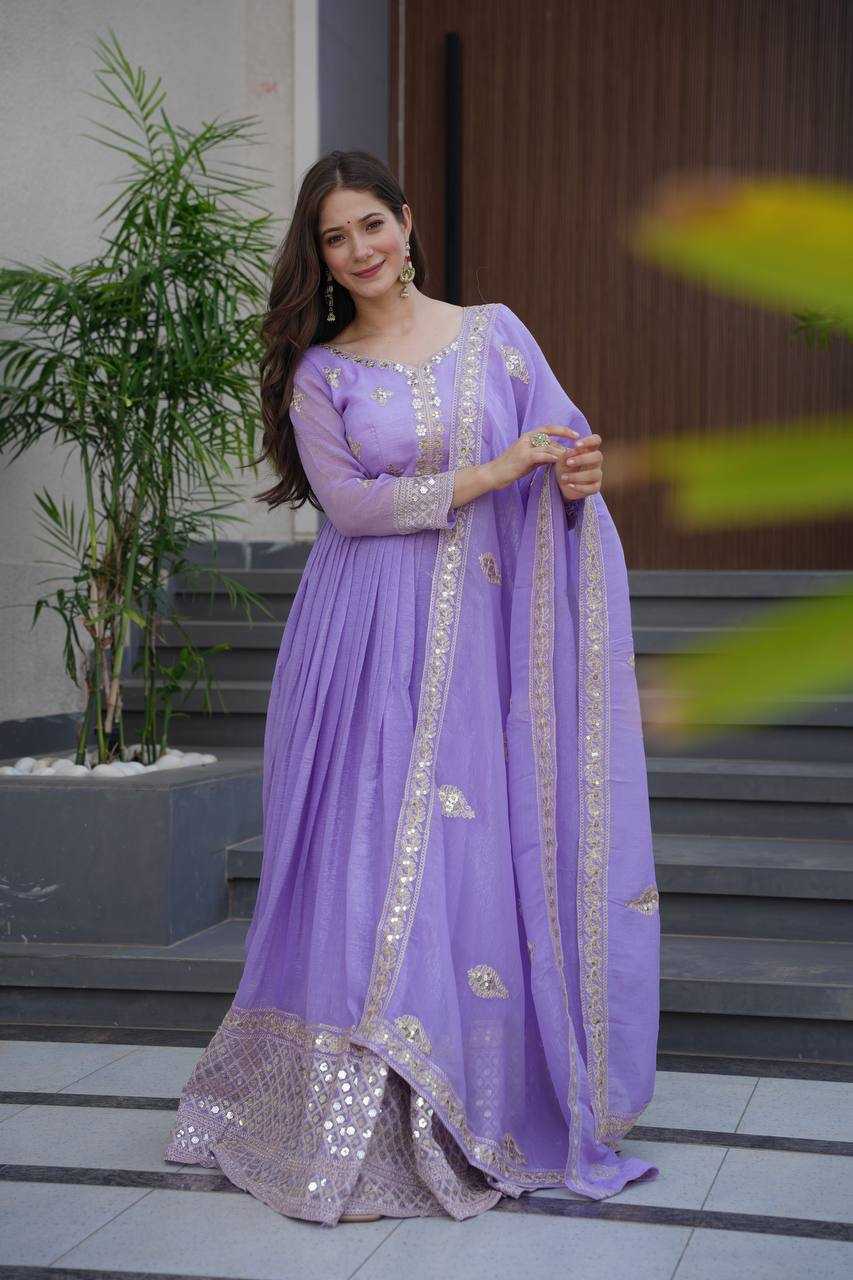 Ynf Silk KESH490 661 Gowns Wholesale Printed Gowns Fancy Gowns Party Gowns Manufacturer