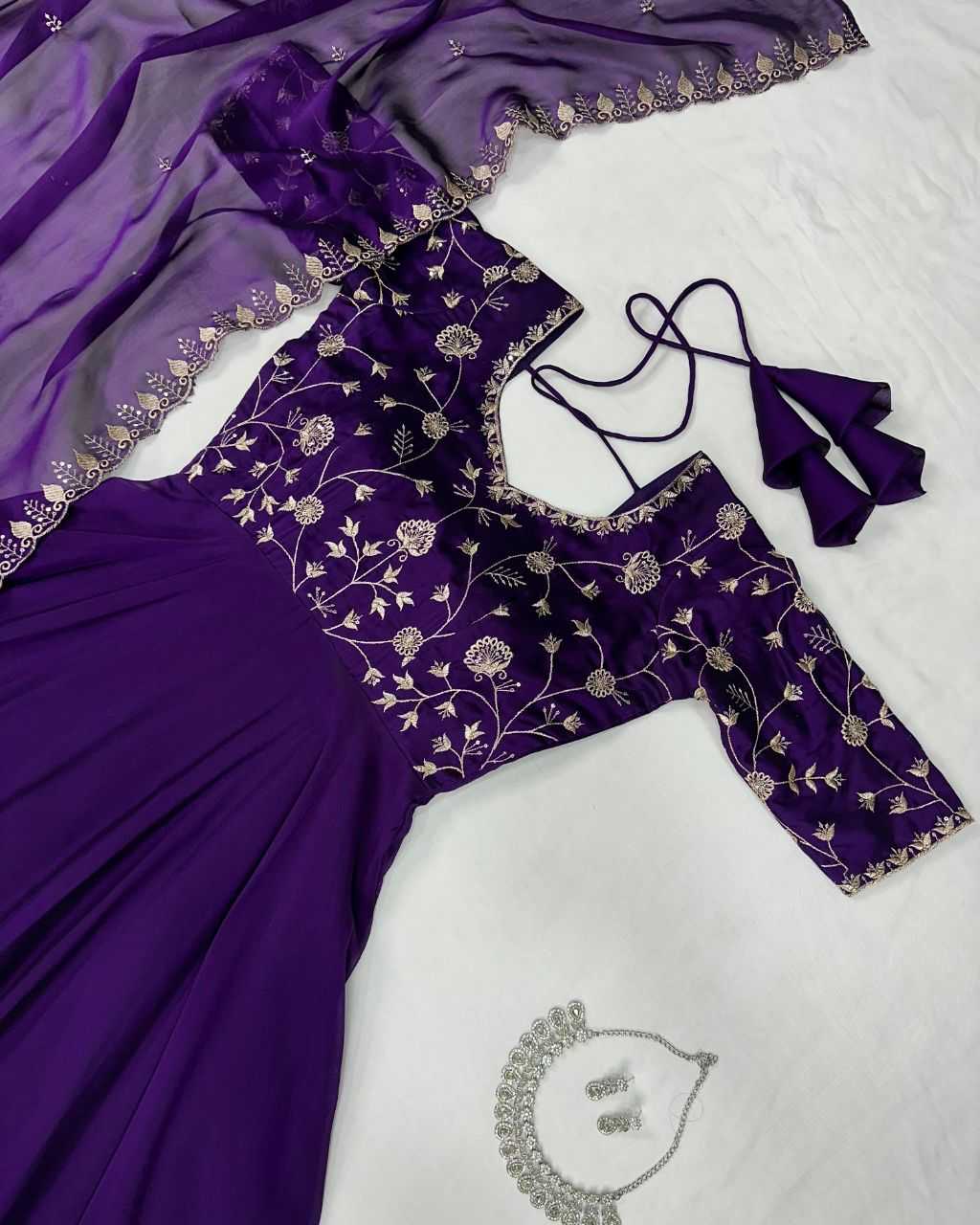 Ynf Silk KESH507 AMBIKA Gowns Wedding Collections Festive Collections Wholesale Embroidery Gowns Silk Gowns Gown With Dupatta Manufacturer