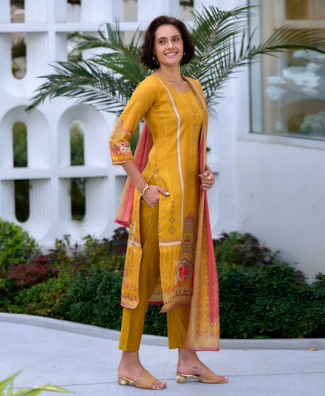 Ynf Silk KESH507 Silk Blend Suits & Dresses Wholesale Ladies Suits Printed Suits Silk Suits Manufacturer