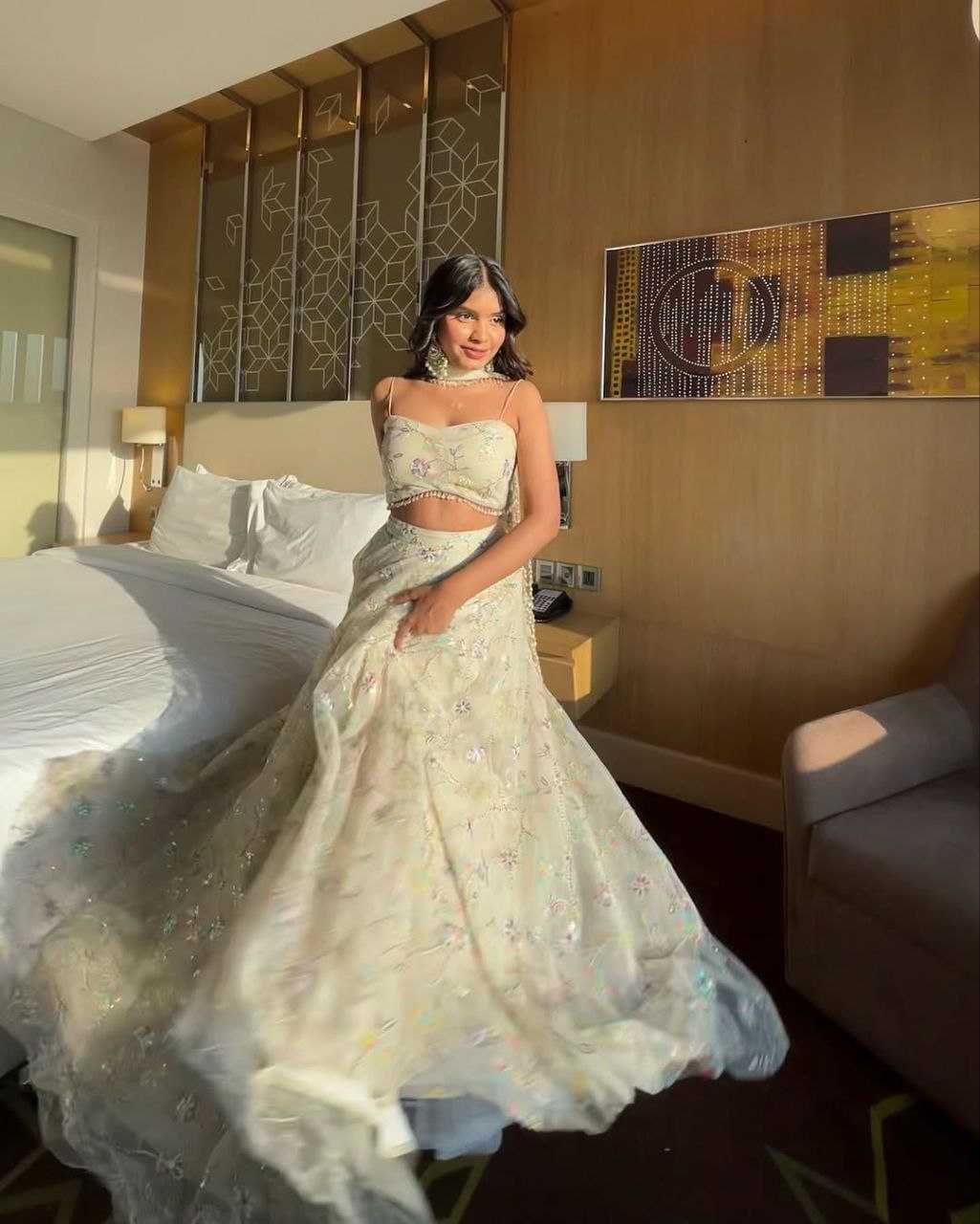 Ynf Silk KESH508 1026 Lehengas Wholesale Silk Lehenga Embroidered Lehenga White Lehenga Manufacturer