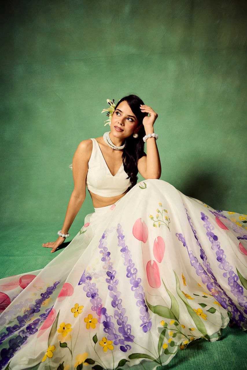 Ynf Silk KESH508 1061 Lehengas Wholesale Fancy Lehenga Printed Lehenga White Lehenga Manufacturer